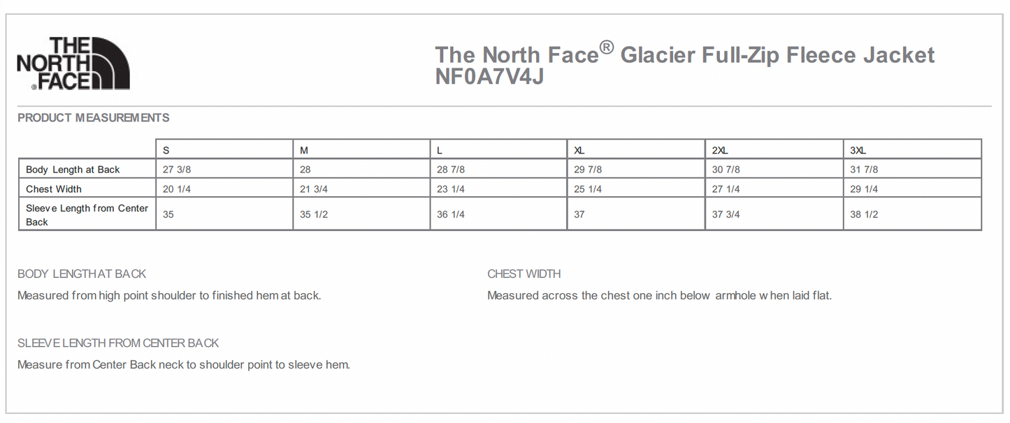 Radius Mens North Face Glacier Full Zip Fleece