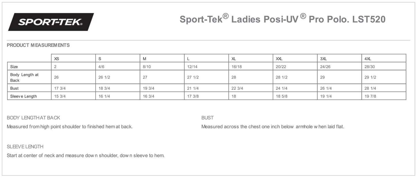 Radius Ladies Sport-Tek Posi-UV Pro Polo