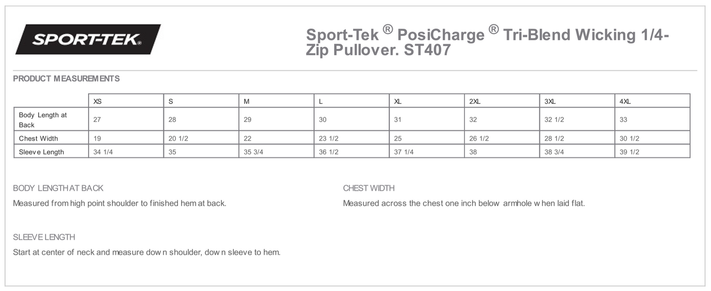 Radius Men's Sport-Tek Tri-Blend 1/4 Zip Pullover